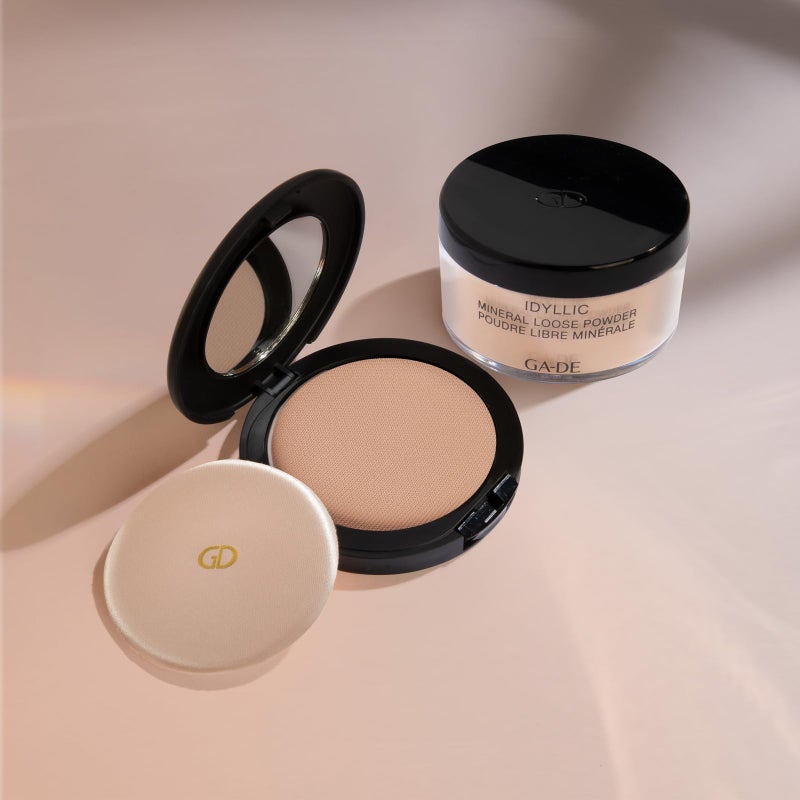 GA-DE Idyllic Mineral Loose Powder - Lightweight Setting Powder Makeup - Provides Antioxidant Protection and Blurs Imperfections - 100 Nude - 0.88 oz - Image 4